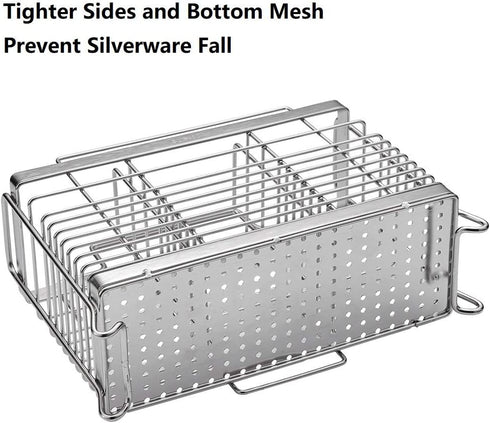 Utensil Holder Sink Caddy Sponge Holder with 3 Divided Compartments, Sturdy 304 Stainless Steel, Rust Proof