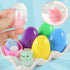 Sallyfashion 24 Pcs Easter Egg, Toy Filled Easter Eggs Colorful Plastic Easter Eggs with Mochi Squishy Squeeze Toys Toys Surprise Eggs for Easter Party Favors Easter Theme Party Easter Basket Stuffer