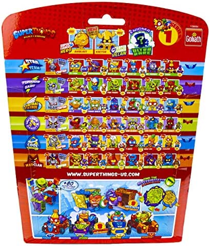 SuperThings Series 1 - Blister Pack (10) by Goliath - Contains 9 SuperThings and 1 Super Rare Gold Character