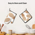 Oven Mitts and Pot Holders for Kitchen Pineapple Oven Mitts Sets Golden Cute Hot Pads Heat Resistant Washable for Counter Table Decorative BBQ Cooking Baking Grilling
