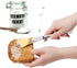 4Pcs Butter Spreader Knife, Uspacific Pure Color Durable Stainless Steel Butter Spreader with a Serrated Edge and Hole, Multi-function Butter Knife Western Bread Jam Knife