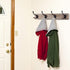 Wall Mounted Coat Rack,Sageme Wooden Entryway Vintage Rustic Coat Rack Hat Hanger Rack Zinc die-cast 4-Hook Rail for The Entryway, Bathroom, Bedroom, Kitchen, Mudroom Pinewood Alloy 4-Hook