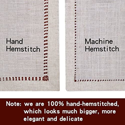 Grelucgo Handmade Hemstitch Teal Table Runner Dresser Scarf, Rectangular 14 by 54 Inch