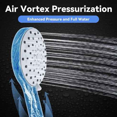 High Pressure Shower Head with Handheld, Zodight 6 Spray Mode Shower Heads with Power Cleaning Nozzle, 78 Inch Stainless Steel Hose, Adjustable Wall Mount Holder, Clean Tub, Tile and Pets