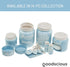 Goodscious Blue Ceramic Mason Jars Measuring Cups - Kitchen Set - Baking Supplies Dry and Liquid Ingredient - Retro and Farmhouse Decor - Dishwasher and Microwave Safe - Rustic Accessory - 4 Piece Set