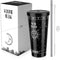 YAYMEW Insulated 24oz Stainless Steel Witch Witchy Tumbler with Straw Gothic Goth Travel Coffee Cup Double Wall Vacuum Water Bottle Simple Modern Kitchen Decor Mug Gifts For Reusable Thermos 750ml