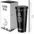 YAYMEW Insulated 24oz Stainless Steel Witch Witchy Tumbler with Straw Gothic Goth Travel Coffee Cup Double Wall Vacuum Water Bottle Simple Modern Kitchen Decor Mug Gifts For Reusable Thermos 750ml