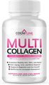Multi Collagen Pills with Hyaluronic Acid and Vitamin C, Biotin - Type I, II, III, V, X Hydrolyzed Collagen Protein; Healthy Hair, Skin, Nails, Joints -120- Collagen Peptides Capsules for Women & Men