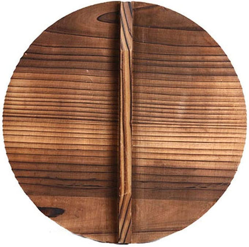 XIAOSI Wooden Kitchen Accessories Handmade Anti-Overflow Cookware Part Fir Wood Pot Lid Pan Lid Iron Pot Cover(30301.6cm)