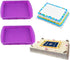 Orgrimmar 2 Pcs Silicone Rectangular Cake Pans Mold Bakeware Bread Baking Pan Non Stick Easy Demoulding Purple