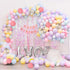 Pastel Balloon Garland Kit 202Pcs Rainbow Macaron Balloons Arch Kit with White Foil Fringe Curtain for Birthday Party Baby Shower Decorations