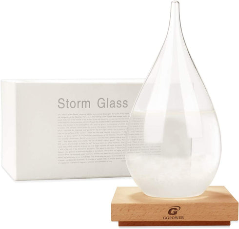G GGPOWER Storm Glass Weather Forecast Desktop Fashion Creative Weather Station-Teardrop Weather Forecast Bottle-for Home and Office Decoration(XL)