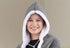 Safdie & Co. 65914.ECZ.74 Premium Wearable Hooded Adult Women and Men 71"x51"-Super Soft, Lightweight, Microplush, Cozy and Functional Throw Blanket (Silver), 52 in x 72