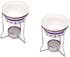 Nantucket Seafood Nautical Seafood Butter Warmer Cups, Set of 2, White