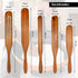 Alyzian Teak Wood 5Pcs Spurtle Set, Non-Stick, Heat Resistant Natural Spurtles Kitchen Tools As Seen On TV, Best for Baking, Cooking, Flipping, Spreading, Serving, Whisking, Scooping Etc