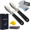 WENDOM Oyster Knife Shucker Set Oyster Shucking Knife and Gloves Cut Resistant Level 5 Protection Seafood Opener Kit Tools Gift(2knifes+1Glove+1Cloth)