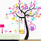 Owl Tree Wall Stickers Decals,Owl On Tree Branch Wall Decals,Animal Jungle Theme Wall Art Vinyl Wall Stickers for Nursery Kids Room Decor