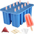 Homemade Silicone Popsicles Molds,BPA Free Popcylce Molds,Reusable Popsicle Mold for Kids,Ice Cream Mold,Ice Pop Molds Maker with 50 Popsicles Sticks,50 Popsicle Bags,Funnel ( Blue)