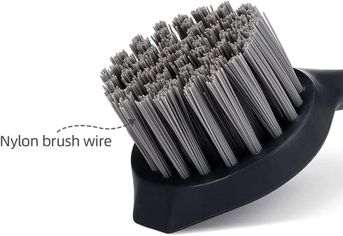 TIKKES Kitchen Dish Brush with Bamboo Handle, Scrub Brush for Pans and Pots, Bath Scrubber, Floor Cleaner, Pack of 2
