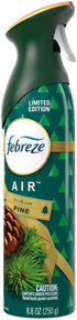 Febreze Air - Air Freshener Spray - Fresh-Cut Pine - Limited Edition Holiday Collection 2020 - Net Wt. 8.8 OZ (250 g) Per Bottle - Pack of 2 Bottles