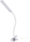 LED Desk Lamp Reading Light, JUANWE Clip on Light, Dimmable Clamp Light with USB Charging Port, 3 Modes & 14 Brightness Levels 5W LED Metal Clip Light, White