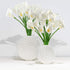 EZFLOWERY 20 Artificial Calla Lily Flowers Real Touch Latex Arrangement Bouquet Wedding Centerpiece Room Office Party Home Decor, Excellent Gift Idea (Small - 20 Pack, White)