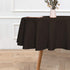 sancua Round Tablecloth - 60 Inch - Water Resistant Spill Proof Washable Polyester Table Cloth Decorative Fabric Table Cover for Dining Table, Buffet Parties and Camping, Brown