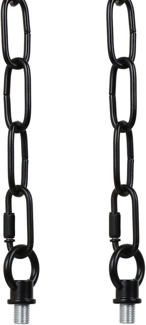 Eumyviv 19ft Heavy Duty Chain for Light Fixture, Pendant Light Extra Chain Permits Installation of Chain-Hung Fixtures on High Ceilings with Max Fixture Weight of 65 Pounds, Black(L0580)