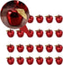 BESPORTBLE 24pcs Shatterproof Christmas Tree Baubles Apple Shaped Hanging Ornaments for Xmas Holiday Wedding Party Decoration (Red)