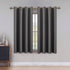 LUSHLEAF Blackout Curtains for Bedroom, Solid Thermal Insulated with Grommet Noise Reduction Window Drapes, Room Darkening Curtains for Living Room, 2 Panels, 52 x 63 inch Grey
