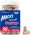 Mack's Ultra Soft Foam Earplugs, 50 Pair - 33dB Highest NRR, Comfortable Ear Plugs for Sleeping, Snoring, Travel, Concerts, Studying, Loud Noise, Work