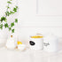 Kitchen Airtight Food Storage Canisters Set of 2 - 2.7QT/87oz Cookie Jar With Lids and Chalkboard Labels for Countertop Pantry Organization Flour,Candy,Coffee,Sugar,Snacks,Tea Jars Plastic,White