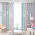 Yancorp Curtains for Girls Bedroom Kids Curtain Hollow-Out Star Window Drapes Curtain 63 inches Length Room Darkening Grommet 2 Layers (Baby Pink Blue, W52 X L63)