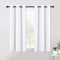 NICETOWN Curtain Panels for Bedroom - Home Decoration Solid Grommet Draperies / Drapes, Not Blackout Window Curtains for Kitchen (2 Panels, 42 by 54, White)