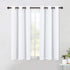 NICETOWN Curtain Panels for Bedroom - Home Decoration Solid Grommet Draperies / Drapes, Not Blackout Window Curtains for Kitchen (2 Panels, 42 by 54, White)