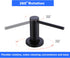 TUTEW Built in Sink Soap Dispenser, Kitchen Sink Soap Dispenser? Lotion Dispenser for Kitchen Sink, Matte Black Stainless Steel Pump Head,Sink Soap Dispenser with 17OZ Bottle