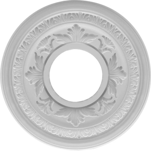 Ekena Millwork CMP22BA Baltimore PVC Thermoformed Ceiilng Medallions, 22"OD x 3 1/2"ID x 1"P (Fits Canopies up to 7 3/4"), Unfinished