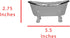 Foreside Home & Garden Black Distressed Rim White Enamel Bathtub Soap Dish