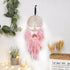 Dream Catcher, Handmade Dreamcatcher with Healing Crystal Stone, Tree of Life Dream Catchers Hanging Ornament for Home Bedroom Birthday Party, Perfect Craft Gift for Kids (Double Pink)
