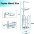 Toilet Paper Holder Stand with Reserve and Dispenser for 4 Mega Rolls, Bathroom Freestanding Toilet Tissue Paper Roll Storage with Cell Phone Shelf, Chrome