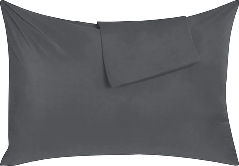 Utopia Bedding Waterproof Pillow Protector Zippered Pillow Encasement Jersey - 20 x 28 Inches - (Pack of 2, Queen, Grey)