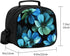 Aqua Flower Lunch Tote Lunch Bag Waterproof Reusable Lunch Box Portable Meal Bag Ice Pack For Kids Boys Girls
