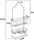 Hanging Shower Caddy over Shower Head, Bathroom Shower Organizer, Shower Storage Rack, Shampoo and Soap Holder, Bronze