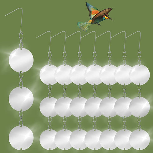 24 Pack Bird Deterrent, Pigeon Woodpecker Deterrent for House Bird Repellent Devices Outdoor, Bird Scare Disc Keep Birds Away