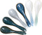 HOKELER Ceramic Asian Soup Spoons 5.6 inch Chinese Japanese Soup Spoon for Ramen Pho Miso Wonton, Set of 6 (6 Colors)