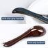 HOKELER Ceramic Asian Soup Spoons 5.6 inch Chinese Japanese Soup Spoon for Ramen Pho Miso Wonton, Set of 6 (6 Colors)