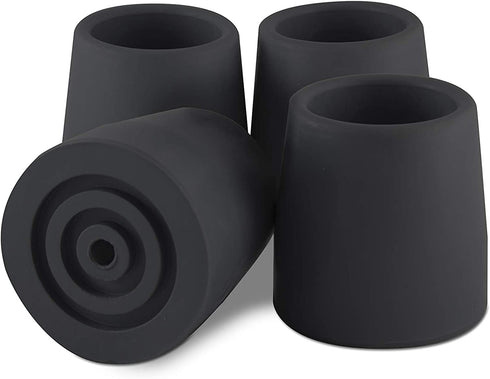 Essential Medical Supply T40118bl Walker/Commode Tips, Black, 1 1/8 Inch, 4 Count