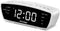 Reacher Simple Alarm Clock Radio with USB Charger Port, FM Radio, Dimmer, 6 Snoozes 9-Minute intervals, Adjustable Alarm Volume for Heavy Sleepers, for Bedrooms (White)