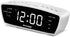 Reacher Simple Alarm Clock Radio with USB Charger Port, FM Radio, Dimmer, 6 Snoozes 9-Minute intervals, Adjustable Alarm Volume for Heavy Sleepers, for Bedrooms (White)