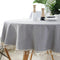 Lahome Solid Color Tassel Tablecloth - Cotton Linen Round Table Cover Kitchen Dining Room Restaurant Party Decoration (Gray, Round - 60")